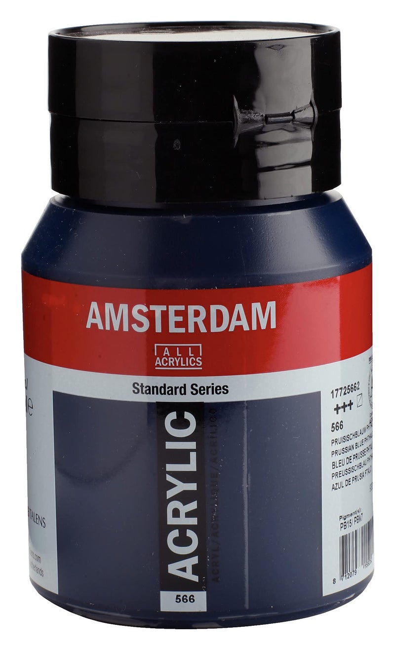 Amsterdam Standard Series Acrylic Jar 500ml Prussian Blue (Phthalo) 566 (17725662) - Image 1
